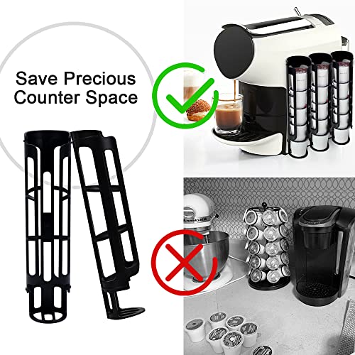 SUNGRACE K-Cup Holder for Keurig Coffee Machines, Adhesive Mount, 2-Pack