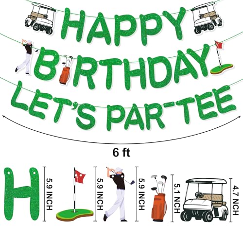 Golf Birthday Banner | Pre-Strung Par-Tee Decorations for Men
