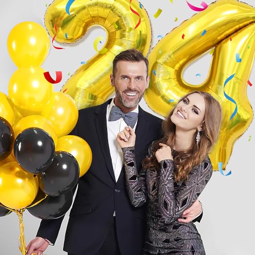 Tamnioa 40 Inch Gold Number 2 Foil Balloon for Birthday Party Decorations