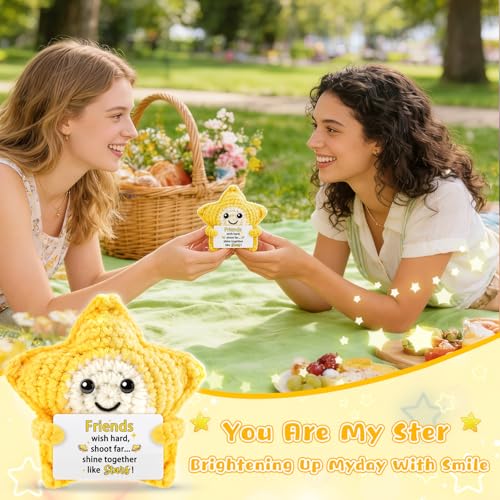 Handmade Yellow Star Gift for Best Friends - Emotional Crochet Keepsake