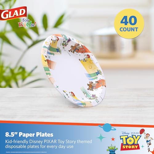 Multicolor Disney Pixar Toy Story Paper Plates 8.5 Inch - Pack of 12, 40 Count