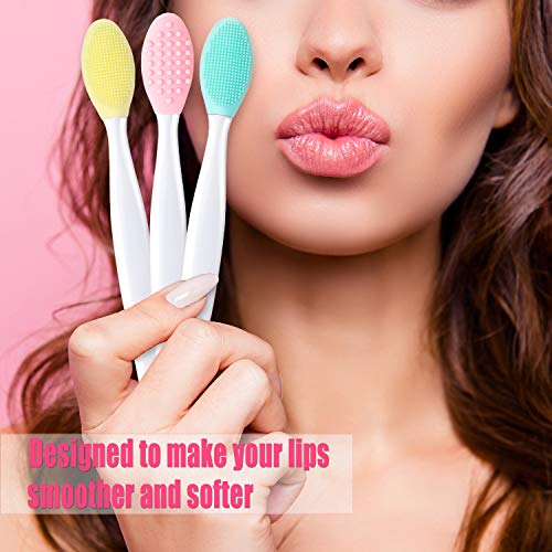 Boao 4-Piece Silicone Exfoliating Lip Brush Set for Smoother Fuller Lips