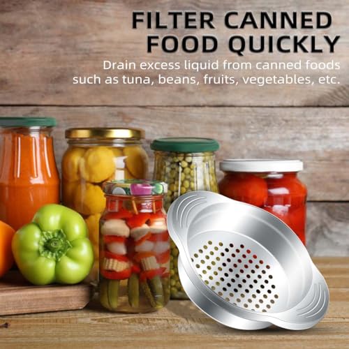 Stainless Steel Can Strainer Set - Food & Canned Goods Drainer for Tuna Beans Vegetables