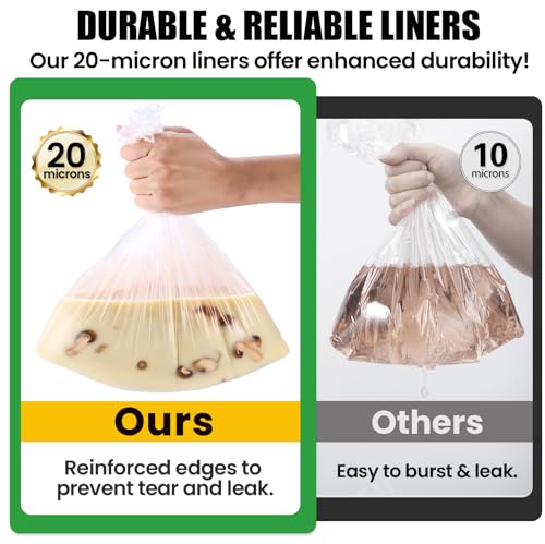 OLESBUR 30 Count Slow Cooker Liners, 13"x21", BPA-Free, Fits 3-8 Quarts