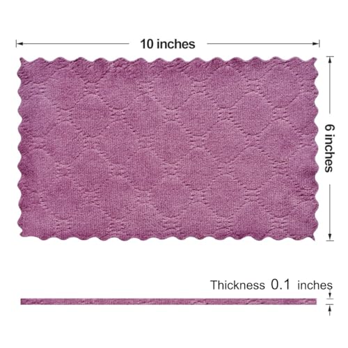 OstWony 12-Pack Microfiber Kitchen Towels & Reusable Dish Cloths, 10x6in