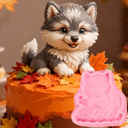 Cute Dog Silicone Mold for Cake Decoration Fondant Chocolate and Crafts