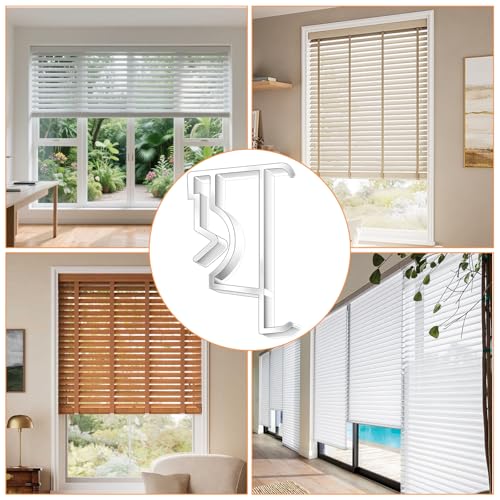 2-Inch Clear Valance Clips for Horizontal Blinds - 12 Pack