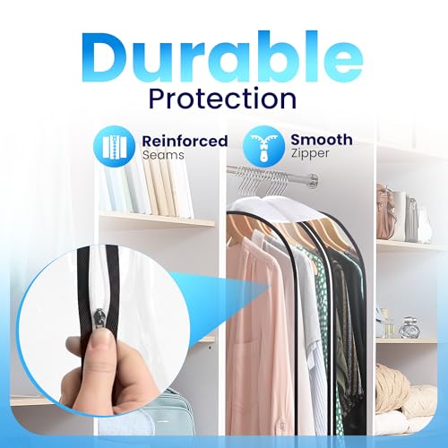Handy Laundry Clear Garment Bag - 40 Inch Hanging Suit Storage