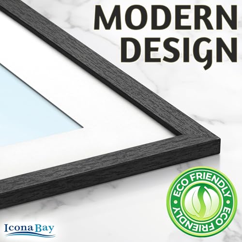 Icona Bay 4x6 Black Balsam Photo Frame with Removable Mat