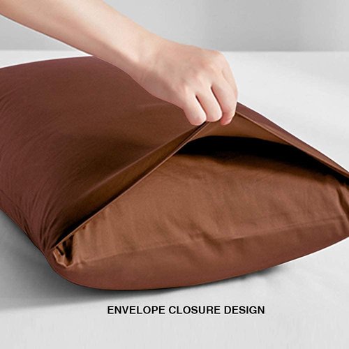 FLXXIE Body Pillow Cover - Super Soft Microfiber | 20x54 Inch, Envelope Closure, Stain Resistant, Brown