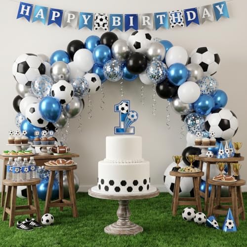 Football Party Balloon Set - 70Pcs Soccer Decorations with Foil Balloons