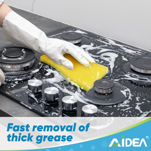 AIDEA XL Heavy Duty Dish Sponges 24 PK - S Shape for Tough Cleaning