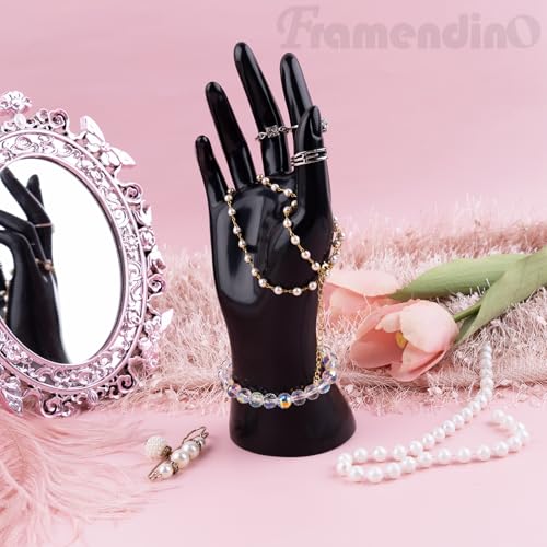 Framendino Black Mannequin Hand Jewelry Display Stand for Rings & Bracelets