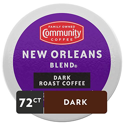 Community Coffee New Orleans Blend Coffee Pods, Dark Roast, 72 Count