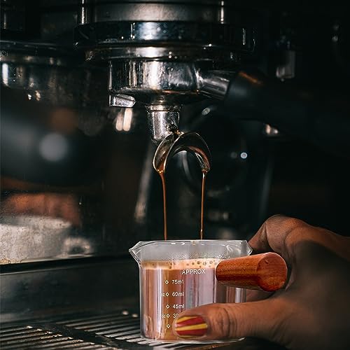 Borosilicate Espresso Measuring Cups with Handle - 2.5oz