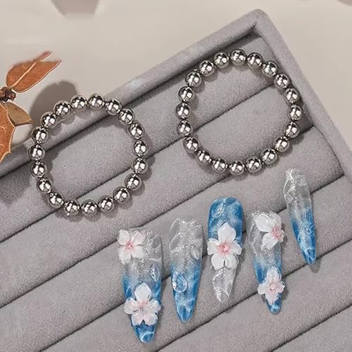 Cat Eye Nail Magnet Beads Set 20Pcs 5mm Magnetic Wand for Gel Polish