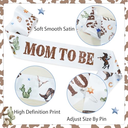 Cowboy Baby Shower Decorations Sash and Corsage Set