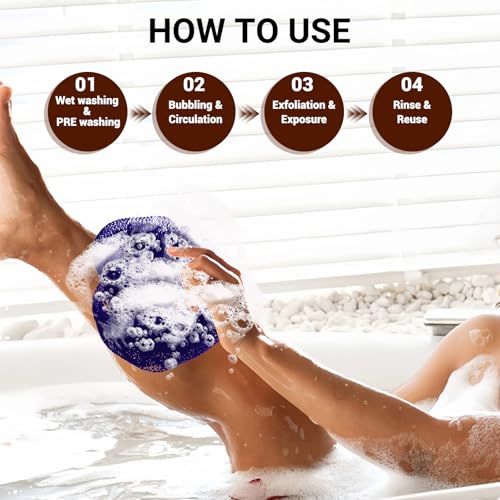Authentic African Net Sponge Exfoliating Body Scrubber - Purple