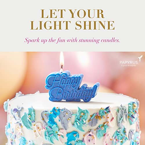 Papyrus Eco-Friendly Happy Birthday Candle - Blue