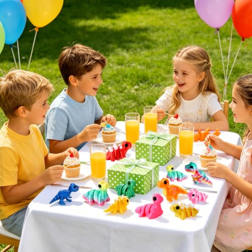26-Piece 3D Printed Articulated Dinosaur Fidget Toy Set