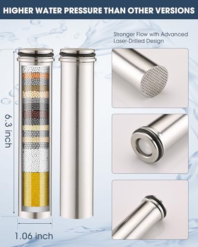 Replacement Shower Filter 2-Pack for Sprite Handheld Shower Head - Chlorine Removal
