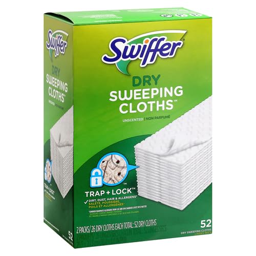 Swiffer Sweep + Mop Dry Pads Refill - 52ct Unscented Cleaning Cloths