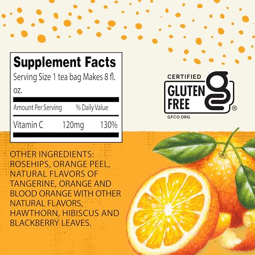 Celestial Seasonings Vitamin C Shine Herbal Tea, 20 Count (Pack of 6)