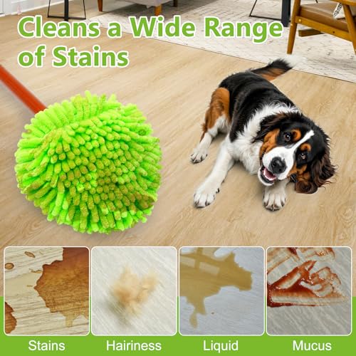 Ocedar RinseClean Compatible Mop Head Replacements - 3 Pack Chenille & Microfiber Refills for Multi-Surface Cleaning