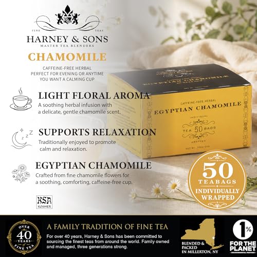 Harney & Sons Chamomile Herbal Tea Bags - 50 Count