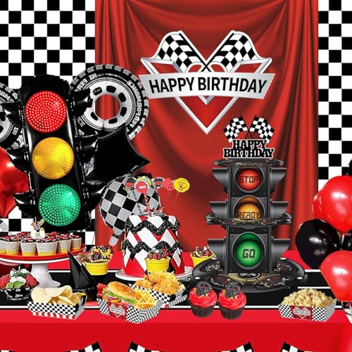 Traffic Light Balloons for Racing Party Decorations - 2 Pack