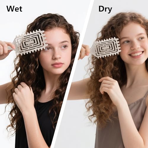 CZZXI Curly Hair Brush - Tangle-Free Defining Brush for Volume & Waves