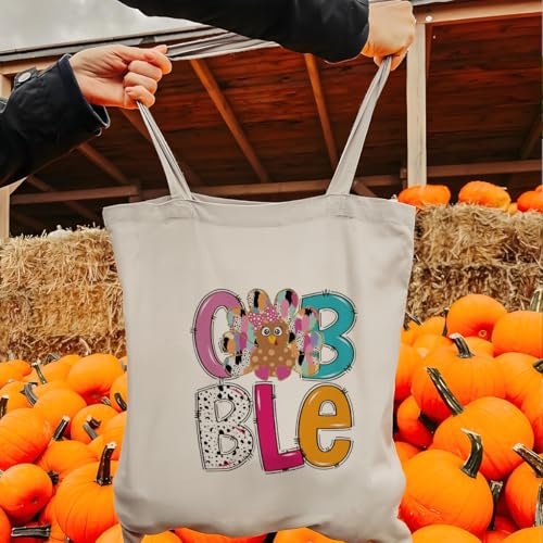 Fall Thanksgiving Halloween Tote Bag Gift for Women Friend Gobble 1