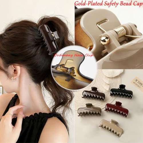 BUNLVDI Large Hair Claw Clips for Thick Hair Nonslip Chocolate Shark Clip
