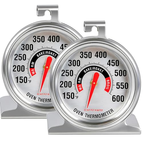 Efeng Oven Thermometer 2-Pack, Large Dial 100-600°F for Gas & Electric Ovens