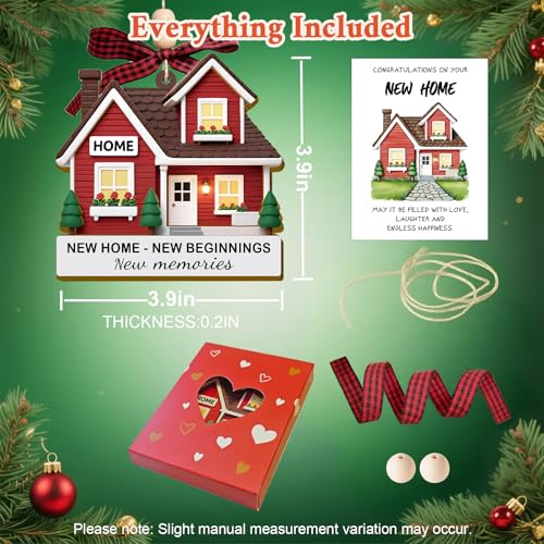 Red Wooden Housewarming Gift - 'New Home New Beginning' Decor