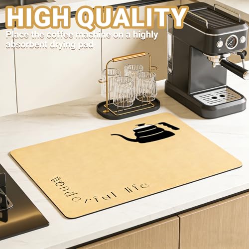 Diatomaceous Earth Coffee Drying Mat - 16" x 20" for Kitchen