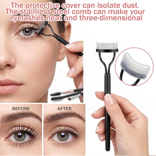 3-Piece Eyelash Separator and Eyebrow Brush Grooming Set