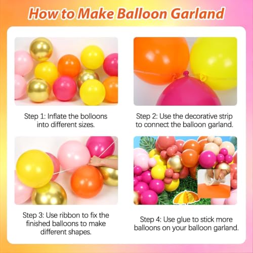 156-Piece Tropical Balloon Arch Kit for Luau and Birthday Party Decor