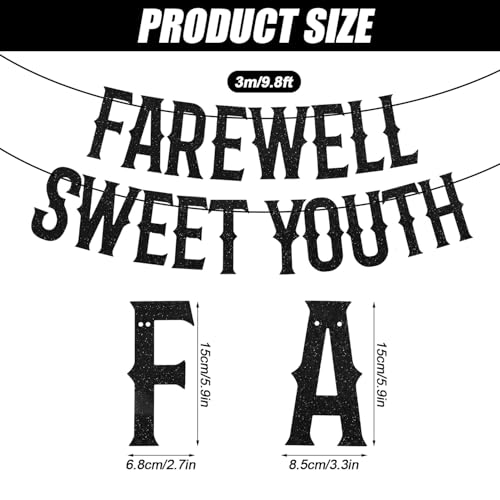 Funeral Farewell Sweet Youth Banner for Birthday Party Decorations