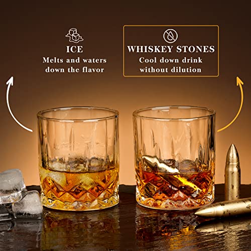 Whiskey Bullets / Whiskey Bullets Reusable Stainless Steel & Glass Set – Gift for Men Dad Husband