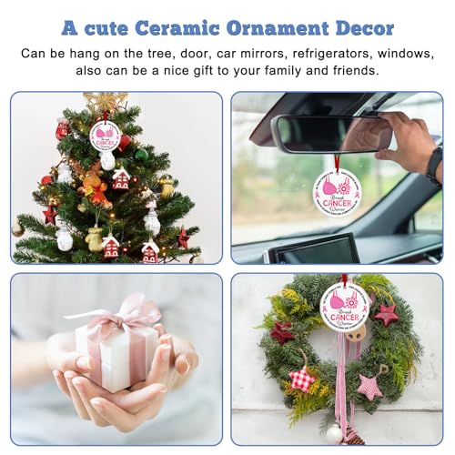Breast Cancer Awareness Ceramic Ornament Survivor Keepsake Christmas Gift