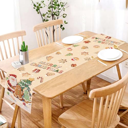 Christmas Table Runner 13x72 Inch Holiday Kitchen Dining Decor
