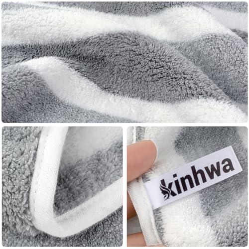 KinHwa Microfiber Hand Towels - 2 Pack, Soft & Absorbent