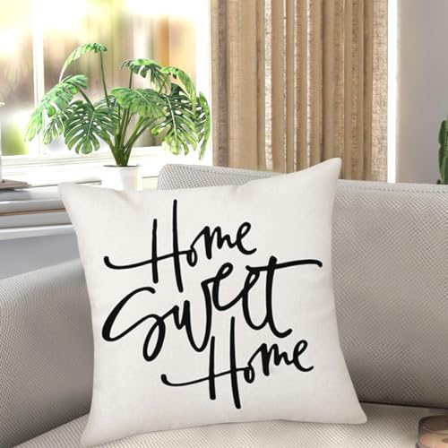 Farmhouse Eucalyptus Leaves Pillow Covers Set of 4 18x18 Inches for Home Decor