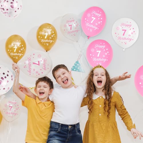 13th Birthday Balloons Kit - Pink & Gold Sweet 13 Party Decorations, 16pcs