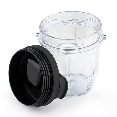 LMEI Replacement Parts 12oz Cup with Sip & Seal Lid, Compatible with Ninja Blender BL450 BL480 BL640 BL680 BN400 BN751 BN801 SS100 SS401 CT680 (2 Pack)