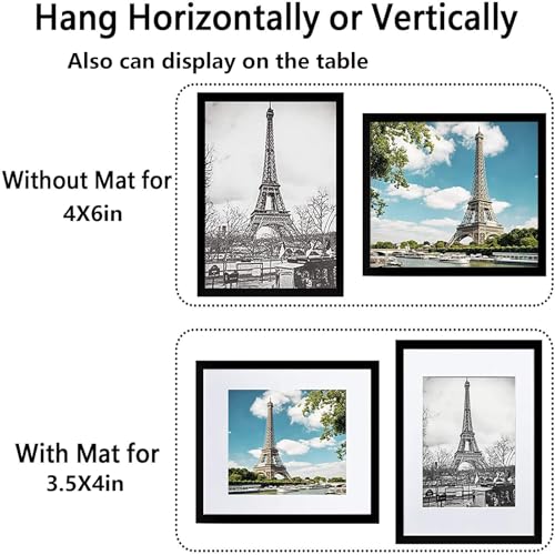 THIDARGO Modern 4x6 Picture Frame - Vertical/Horizontal Display
