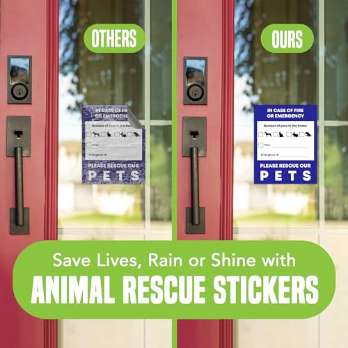 JOR Pet Alert Safety Stickers - Emergency Rescue Alerts for Pets