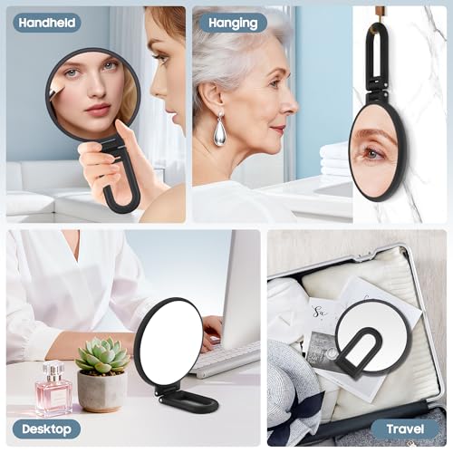 B Beauty Planet 40X Magnifying Travel Mirror - Foldable Handheld Back40x