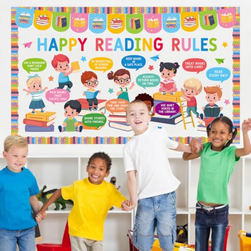 Reading Bulletin Board Set Motivational Classroom Decor for Good Habits - OBUSATT